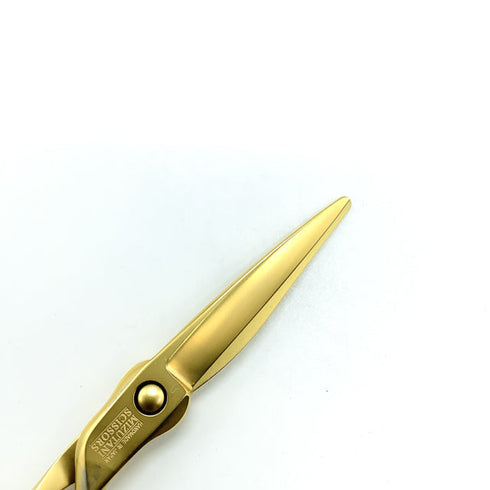 【ミズタニシザーズ ミズタニシザーMIZUTANI SCISSORS】SWIVEL S-01 × wood ring シザー オフセット 理容 美容ハサミ 美容師 理容師 右利き 5.7インチ 中古 sc2434