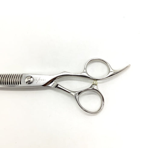 美品【Y.S.PARKワイエスパーク】 オフセット シザー セニング 美容ハサミ すきばさみ 美容師 理容師 約20~30% 右利き 6インチ 中古 sc2477