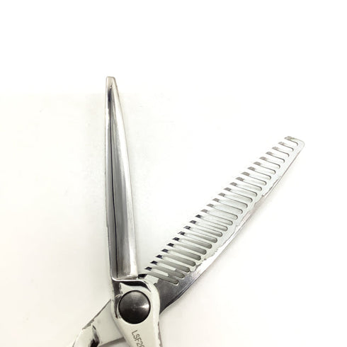 【シザーズジャパンSCISSORS JAPAN】sLash FLOR 20% LSF20%25i17Y オフセット シザー セニング 美容ハサミ すきばさみ 美容師 理容師 約20% 右利き 6インチ 中古 sc2481