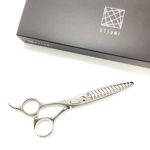 新品未使用【内海ウツミUTSUMI】BL50L LEFTY トリミングシザー 左利き セニング トリマー ペット 6インチ 中古 sc2612
