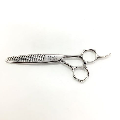 【ミズタニシザーズ ミズタニシザーMIZUTANI SCISSORS】Acroleaf WIDE K-25正刃 オフセット シザー セニング 美容ハサミ すきばさみ 美容師 理容師 約15~25% 右利き 5.8インチ 中古 sc2493
