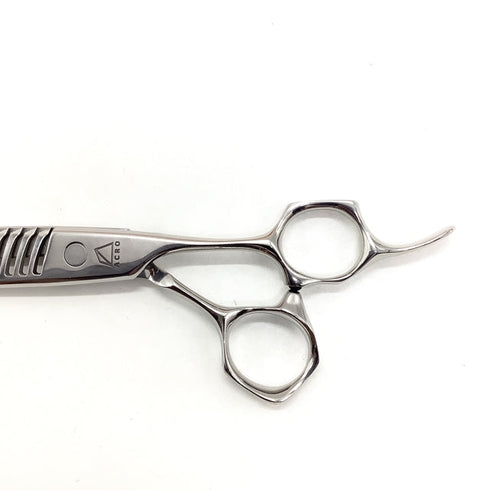 【ミズタニシザーズ ミズタニシザーMIZUTANI SCISSORS】Acroleaf WIDE K-25正刃 オフセット シザー セニング 美容ハサミ すきばさみ 美容師 理容師 約15~25% 右利き 5.8インチ 中古 sc2493