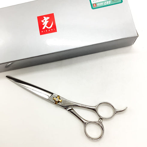 【ヒカリシザーズHIKARI光シザーHIKARI SCISSORS】STAR COSMOS125 シザー オフセット 理容 美容ハサミ 美容師 理容師 右利き 6インチ 中古 sc2494