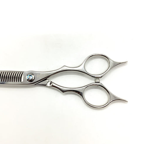 新品未使用【シザーズジャパンSCISSORS JAPAN】QV FLOR25%29 QVF25%29i18Y メガネ シザー セニング 美容ハサミ すきばさみ 美容師 理容師 約20~30% 右利き 6インチ 中古 sc2516