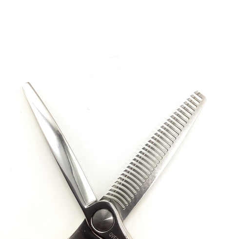 新品未使用【シザーズジャパンSCISSORS JAPAN】QV FLOR25%29 QVF25%29i18Y メガネ シザー セニング 美容ハサミ すきばさみ 美容師 理容師 約20~30% 右利き 6インチ 中古 sc2516