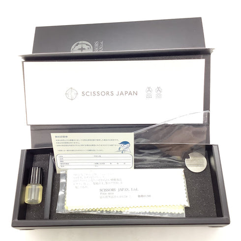 新品未使用【シザーズジャパンSCISSORS JAPAN】QV FLOR25%29 QVF25%29i18Y メガネ シザー セニング 美容ハサミ すきばさみ 美容師 理容師 約20~30% 右利き 6インチ 中古 sc2516