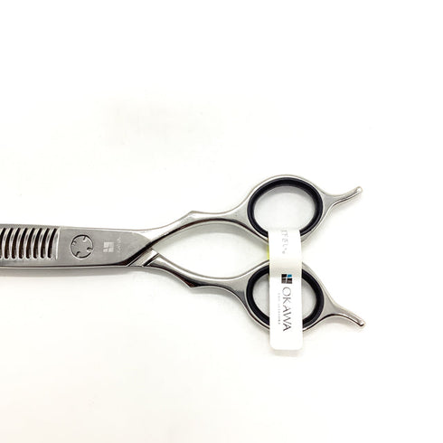 新品未使用【オオカワプロシザーズ オオカワプロシザーOKAWA PRO SCISSORS】R-series 263 メガネ シザー セニング 美容ハサミ すきばさみ 美容師 理容師 約35~40% 右利き 5.8インチ 中古 sc2518