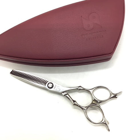 美品【トギノンTOGINON】ネオクイーンR28 5.8 model3 新型 NEO QUEEN メガネ シザー セニング 美容ハサミ すきばさみ 美容師 理容師 約20% 右利き 5.8インチ 中古 sc2520