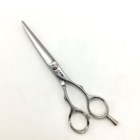【SHEEMA Hi-TEC島理研】R-cut 60Wカーブ シザー メガネ 理容 美容ハサミ 美容師 理容師 右利き 6インチ 中古 sc2525