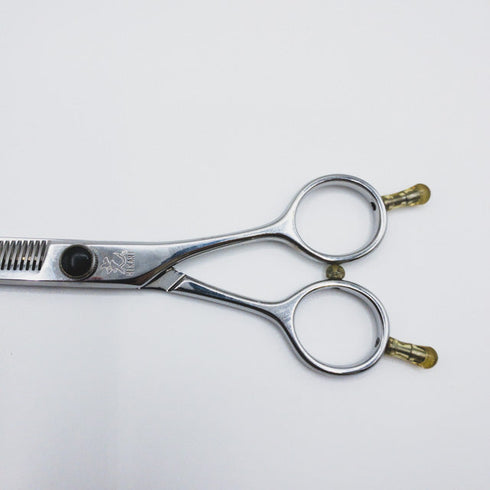 【ヒカリシザーズHIKARI光シザーHIKARI SCISSORS】T-37 メガネ シザー セニング 美容ハサミ すきばさみ 美容師 理容師 約25% 右利き 5.7インチ 中古 sc253