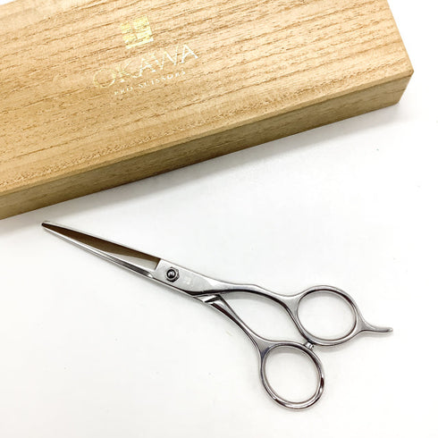 【オオカワプロシザーズ オオカワプロシザーOKAWA PRO SCISSORS】CO55 純コバルト シザー オフセット 理容 美容ハサミ 美容師 理容師 右利き 5.5インチ 中古 sc2532