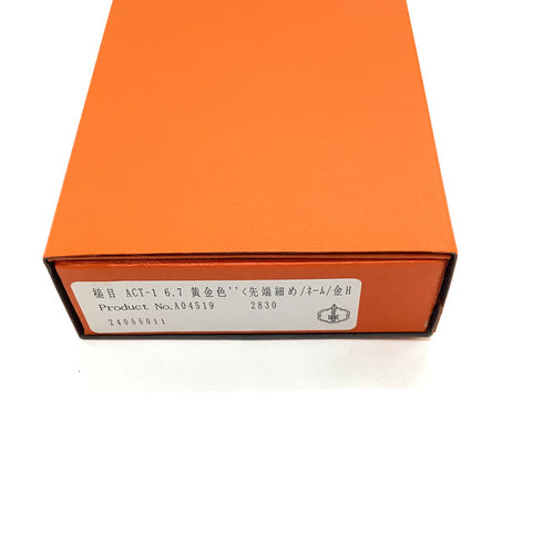 美品【ミズタニシザーズ ミズタニシザーMIZUTANI SCISSORS】CROSSOVER 槌目 ACT-1 6.7 黄金色 シザー オフセット 理容 美容ハサミ 美容師 理容師 右利き 6.7インチ 中古 sc2542