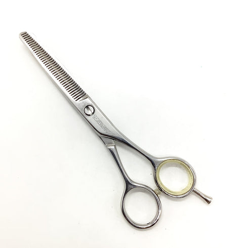 【ヒカリシザーズHIKARI光シザーHIKARI SCISSORS】N-37 メガネ シザー セニング 美容ハサミ すきばさみ 美容師 理容師 約25% 右利き 5.75インチ 中古 sc2547