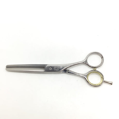 【ヒカリシザーズHIKARI光シザーHIKARI SCISSORS】N-37 メガネ シザー セニング 美容ハサミ すきばさみ 美容師 理容師 約25% 右利き 5.75インチ 中古 sc2547