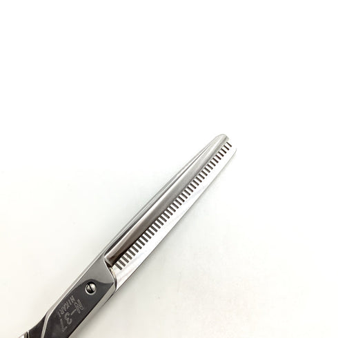 【ヒカリシザーズHIKARI光シザーHIKARI SCISSORS】N-37 メガネ シザー セニング 美容ハサミ すきばさみ 美容師 理容師 約25% 右利き 5.75インチ 中古 sc2547