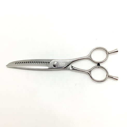 【kissキッスシザー】S-18-Co メガネ シザー セニング 美容ハサミ すきばさみ 美容師 理容師 約40% 右利き 6インチ 中古 sc2549