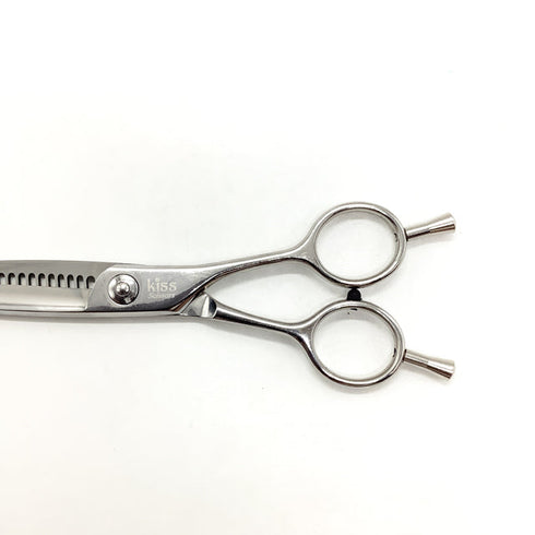 【kissキッスシザー】S-18-Co メガネ シザー セニング 美容ハサミ すきばさみ 美容師 理容師 約40% 右利き 6インチ 中古 sc2549