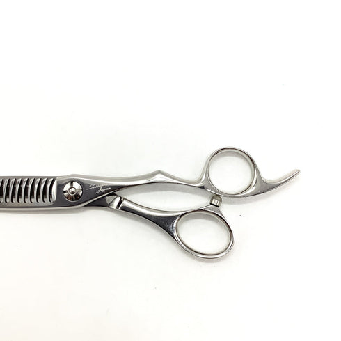【シザーズジャパンSCISSORS JAPAN】QS FLOR23% QSF23%23i17N6N オフセット シザー セニング 美容ハサミ すきばさみ 美容師 理容師 約20~30% 右利き 6インチ 中古 sc2550