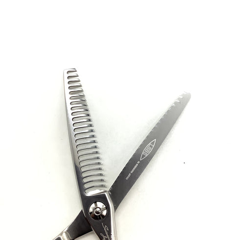 【シザーズジャパンSCISSORS JAPAN】QS FLOR23% QSF23%23i17N6N オフセット シザー セニング 美容ハサミ すきばさみ 美容師 理容師 約20~30% 右利き 6インチ 中古 sc2550