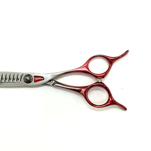 【トギノンTOGINON】OBAYASHI MODEL NHDK T-2 メガネ シザー セニング 美容ハサミ すきばさみ 美容師 理容師 約18% 右利き 5.7インチ 中古 sc2553