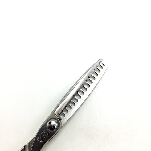 【トギノンTOGINON】OBAYASHI MODEL NHDK T-2 メガネ シザー セニング 美容ハサミ すきばさみ 美容師 理容師 約18% 右利き 5.7インチ 中古 sc2553