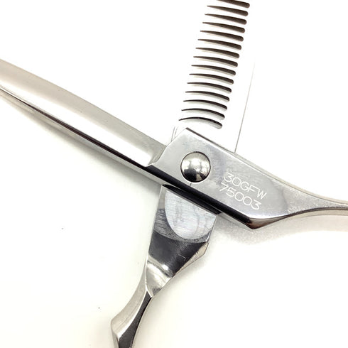 【コルタCORTA】30GFW オフセット シザー セニング 美容ハサミ すきばさみ 美容師 理容師 約% 右利き 6インチ 中古 sc2566