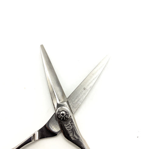 【KEIUN 景雲】alto NY 4.5ダマスカス シザー オフセット 理容 美容ハサミ 美容師 理容師 右利き 4.75インチ 中古 sc2568