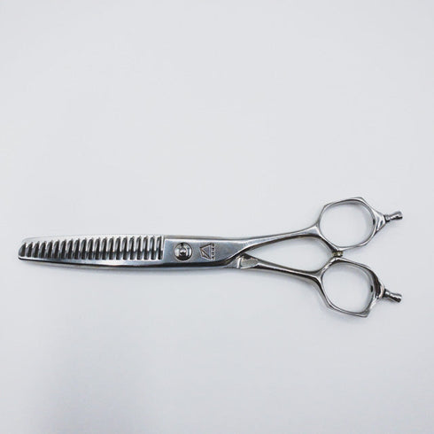 【ミズタニシザーズ ミズタニシザーMIZUTANI SCISSORS】ACRO YURAGI4 メガネ シザー セニング 美容ハサミ すきばさみ 美容師 理容師 約15~20% 右利き 6インチ 中古 sc257