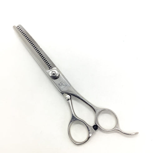 【内海ウツミUTSUMI】R-60/30 逆刃 オフセット シザー セニング 美容ハサミ すきばさみ 美容師 理容師 約20% 右利き 5.8インチ 中古 sc2589