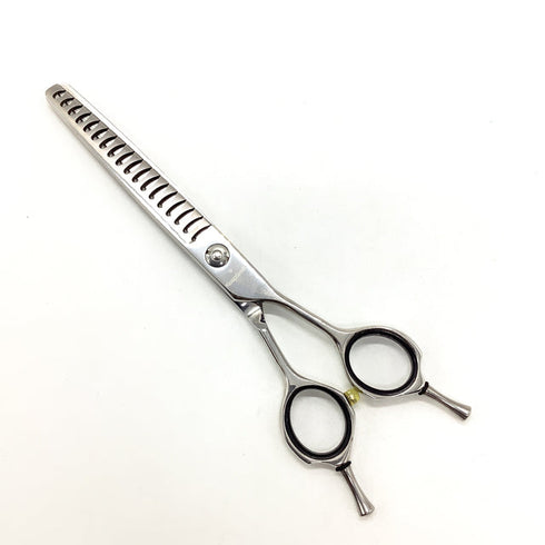 【KeepSmile】G2-6518 ブレンディング トリミングシザー メガネ 右利き トリマー ペット 6.5インチ 中古 sc2595