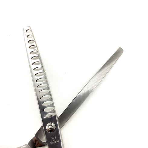 【TATE4 Doggies】 ブレンディング トリミングシザー オフセット 右利き トリマー ペット 7インチ 中古 sc2597