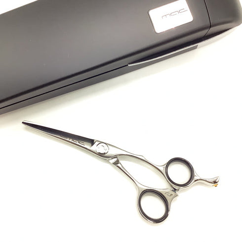 美品【マック シザーBMAC】FC-55H シザー オフセット 理容 美容ハサミ 美容師 理容師 右利き 5.5インチ 中古 sc2626