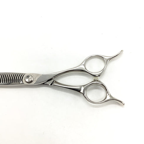 美品【トギノンTOGINON】QUEENスター TYPE-R メガネ シザー セニング 美容ハサミ すきばさみ 美容師 理容師 約18% 右利き 5.8インチ 中古 sc2630