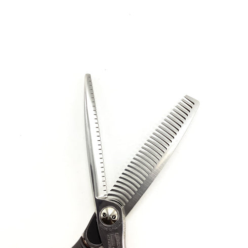 美品【トギノンTOGINON】QUEENスター TYPE-R メガネ シザー セニング 美容ハサミ すきばさみ 美容師 理容師 約18% 右利き 5.8インチ 中古 sc2630