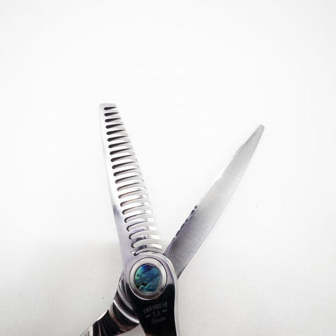 【トギノンTOGINON】PREMIUM TWIN5.8プレミアムクイーン ツイン メガネ シザー セニング 美容ハサミ すきばさみ 美容師 理容師 約40% 右利き 5.8インチ 中古 sc2643