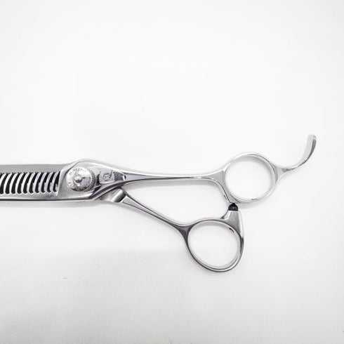 【ナルトシザーズ ナルトシザーNARUTO SCISSORS】三梳きヘネシーローリングS27 オフセット シザー セニング 美容ハサミ すきばさみ 美容師 理容師 約25~30% 右利き 6インチ 中古 sc2646