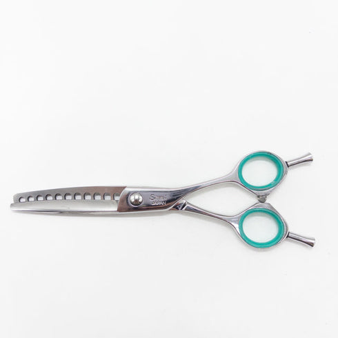 【三和技研SANWA SGK】MCS-T11 メガネ シザー セニング 美容ハサミ すきばさみ 美容師 理容師 約40% 右利き 6インチ 中古 sc2652