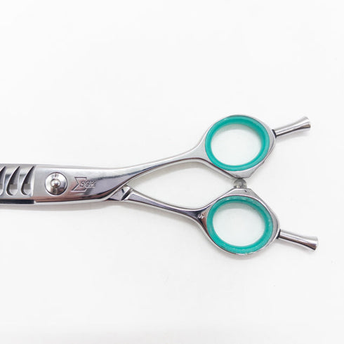 【三和技研SANWA SGK】MCS-T11 メガネ シザー セニング 美容ハサミ すきばさみ 美容師 理容師 約40% 右利き 6インチ 中古 sc2652