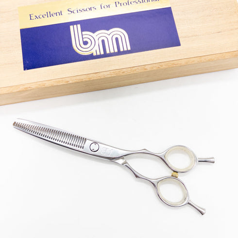 【BM 】HP6-35S メガネ シザー セニング 美容ハサミ すきばさみ 美容師 理容師 約20~30% 右利き 6インチ 中古 sc2662