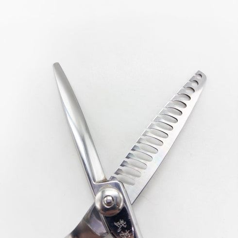 【BUGEI武芸】SVY15 15目 逆刃 オフセット シザー セニング 美容ハサミ すきばさみ 美容師 理容師 約40~50% 右利き 5.8インチ 中古 sc2663