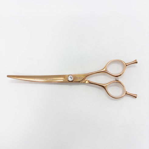 【シルバーラインSilverLine】のこぎり刃スリムカーブSC6535 トリミングシザー メガネ 右利き トリマー ペット 6.5インチ 中古 sc2664