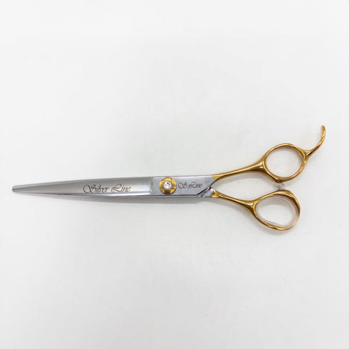 【シルバーラインSilverLine】国民三銃士ノコギリ刃KUTS700 トリミングシザー オフセット 右利き トリマー ペット 7インチ 中古 sc2669