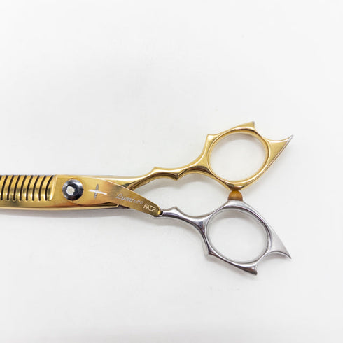 【ルミエールLUMIERE】HyPERⅡ HyPER2 2351XN24 両グシ メガネ シザー セニング 美容ハサミ すきばさみ 美容師 理容師 約15~20% 右利き 5.8インチ 中古 sc2672