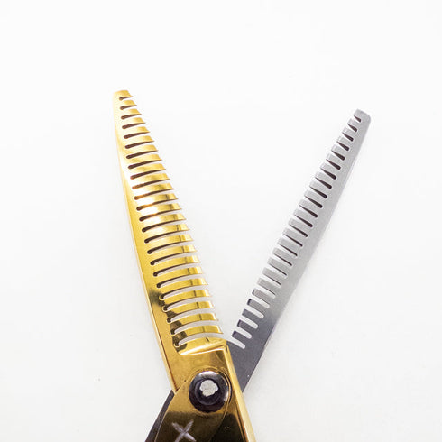 【ルミエールLUMIERE】HyPERⅡ HyPER2 2351XN24 両グシ メガネ シザー セニング 美容ハサミ すきばさみ 美容師 理容師 約15~20% 右利き 5.8インチ 中古 sc2672