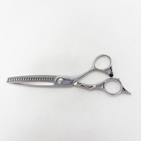【シザーズジャパンSCISSORS JAPAN】J-FLOR20 オフセット シザー セニング 美容ハサミ すきばさみ 美容師 理容師 約10~20% 右利き 5.8インチ 中古 sc2674