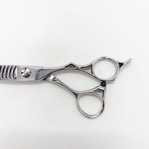 【シザーズジャパンSCISSORS JAPAN】J-FLOR20 オフセット シザー セニング 美容ハサミ すきばさみ 美容師 理容師 約10~20% 右利き 5.8インチ 中古 sc2674