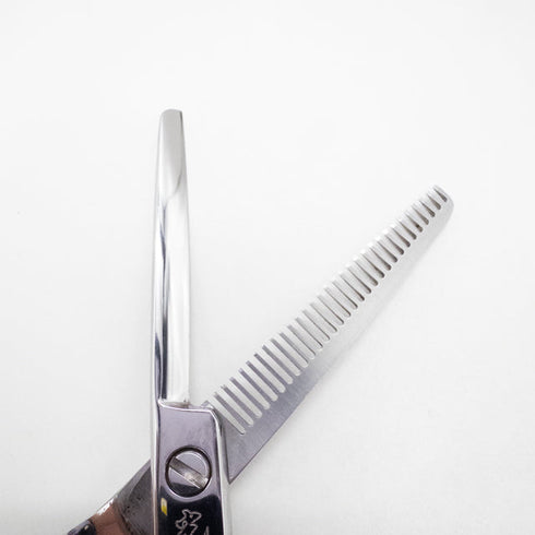 【ヒカリシザーズHIKARI光シザーHIKARI SCISSORS】6032a 逆刃 シザー セニング 美容ハサミ すきばさみ 美容師 理容師 約40% 右利き 6インチ 中古 sc2679