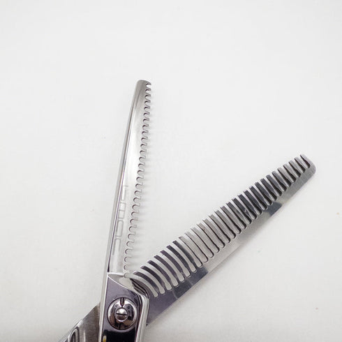 【マック シザーBMAC】DT-2529OS 両グシ オフセット シザー セニング 美容ハサミ すきばさみ 美容師 理容師 約20~25% 右利き 6インチ 中古 sc2681