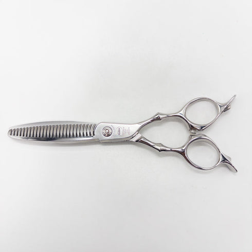 【トギノンTOGINON】DYNA SAURUS ダイナザウルス リバース6.1 メガネ シザー セニング 美容ハサミ すきばさみ 美容師 理容師 約70% 右利き 6.1インチ 中古 sc2686