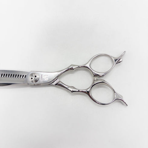 【トギノンTOGINON】DYNA SAURUS ダイナザウルス リバース6.1 メガネ シザー セニング 美容ハサミ すきばさみ 美容師 理容師 約70% 右利き 6.1インチ 中古 sc2686